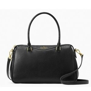 New Kate Spade Mimi Satchel Pebble Leather Black